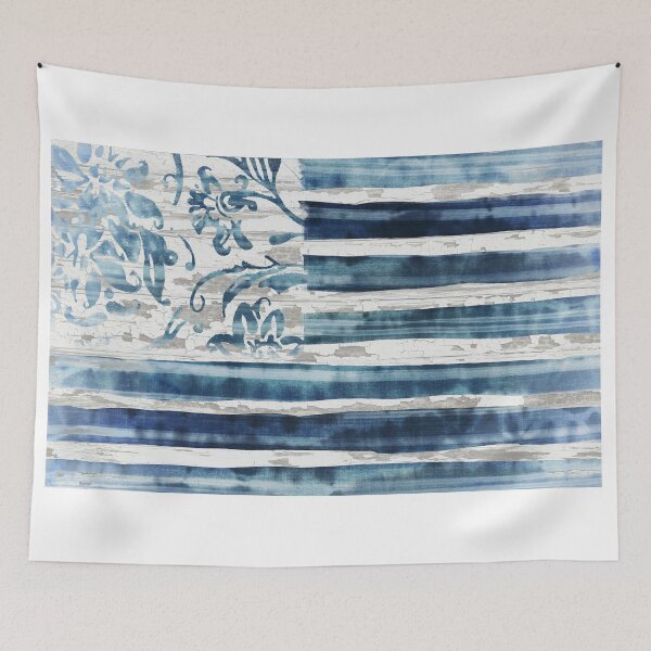 Item preview, Boho Flag Indigo designed and sold by Sasha Art Gallery.