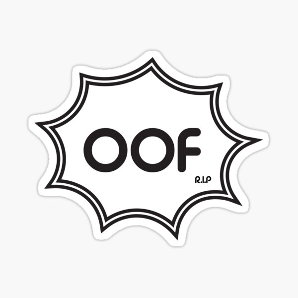 Roblox Oof Stickers Redbubble - oof roblox meme red box logo sticker by smithdigital redbubble