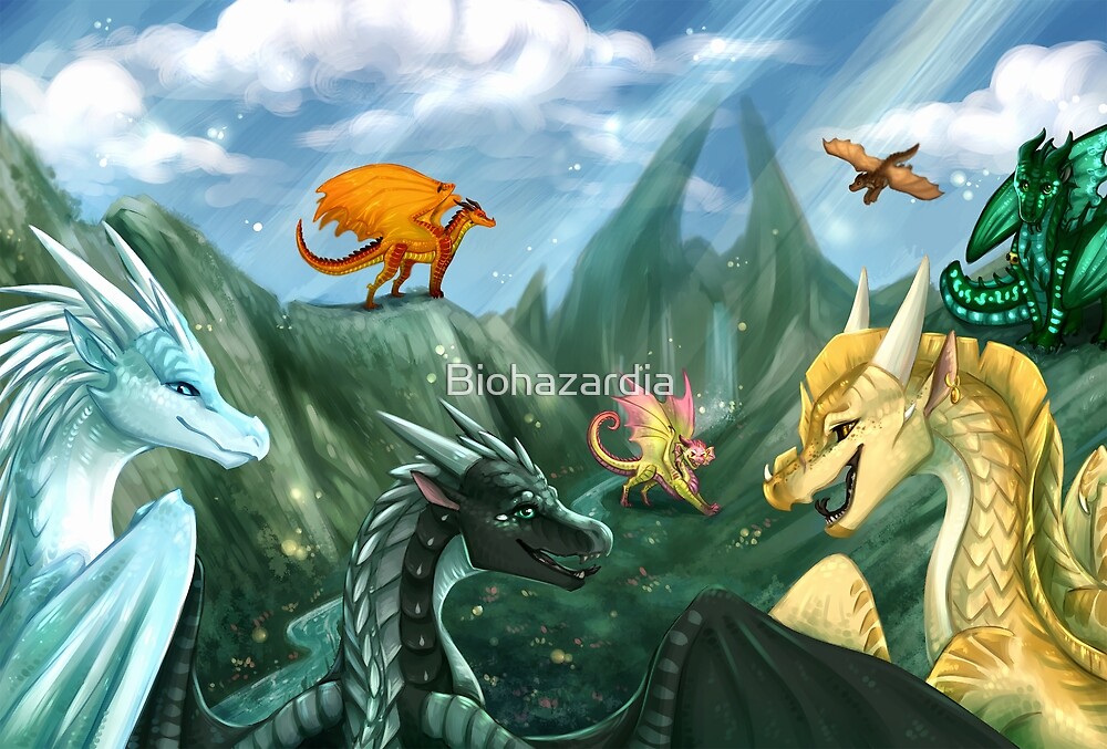 "Wings of Fire - Welcome to Jade Mountain" by Biohazardia | Redbubble