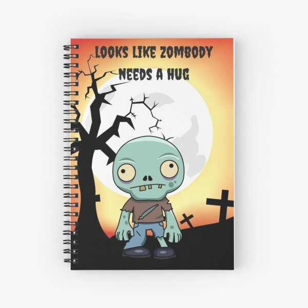 Looks Like Zombody Needs a Hug - Cute Zombie Spiral Notebook