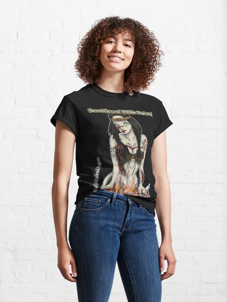 Alternate view of Undead Angels: Zombie Thanksgiving Native American Classic T-Shirt