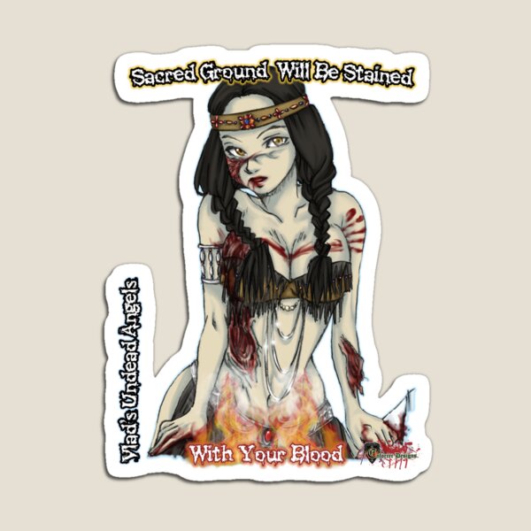 Undead Angels: Zombie Thanksgiving Native American Magnet