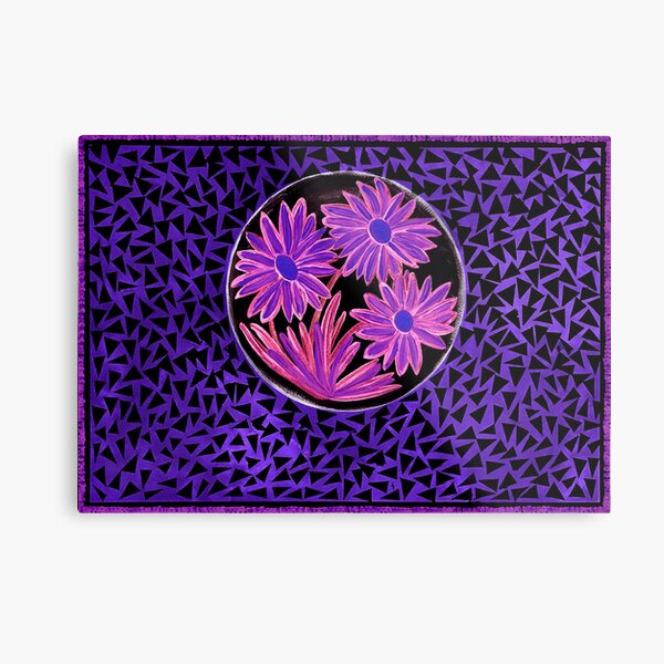 THREE CRAZY DAISIES Metal Print