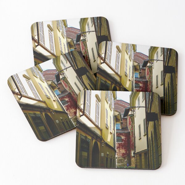 Street Scene, Monza, Italy Coasters (Set of 4)