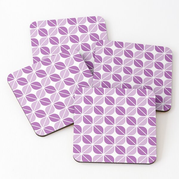 Item preview, Geometric Pattern: Leaf: Purple/White designed and sold by Red Wolf.