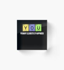 Primary Elements Of Happiness Acrylic Block