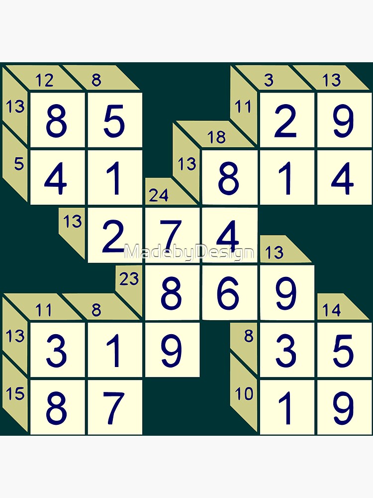 "Brain Teaser Puzzle Game Kakoru" Sticker for Sale by MadebyDesign