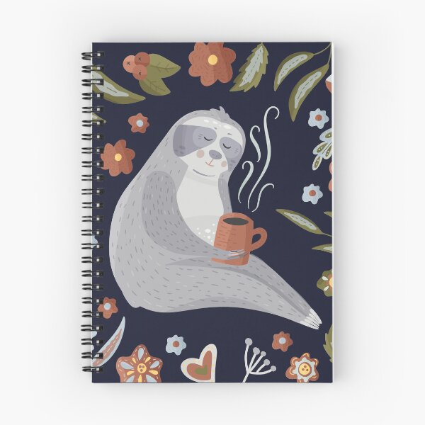 Item preview, Cute cartoon sloth drinking coffee. designed and sold by Red-Ink.