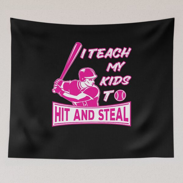 Item preview, I Teach My Kids To Hit And Steal T-Shirt Mom Baseball Gift designed and sold by Anumber1.