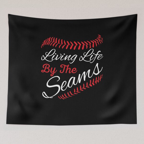 Item preview, Living Life By The Seams Baseball T-Shirt Softball Gift designed and sold by Anumber1.