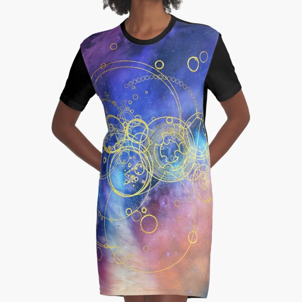 Time Lord Writing (13th Doctor Jodie Whittaker ) Graphic T-Shirt Dress
