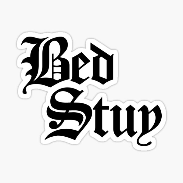"Bed Stuy Brooklyn Gothic (Black Print)" Sticker by smashtransit