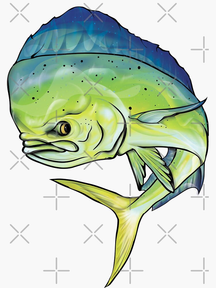 "Mahi mahi" Sticker by MISTERPOLLO Redbubble