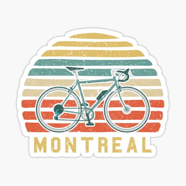 Vintage Retro Bike Montreal Cyclist Sticker