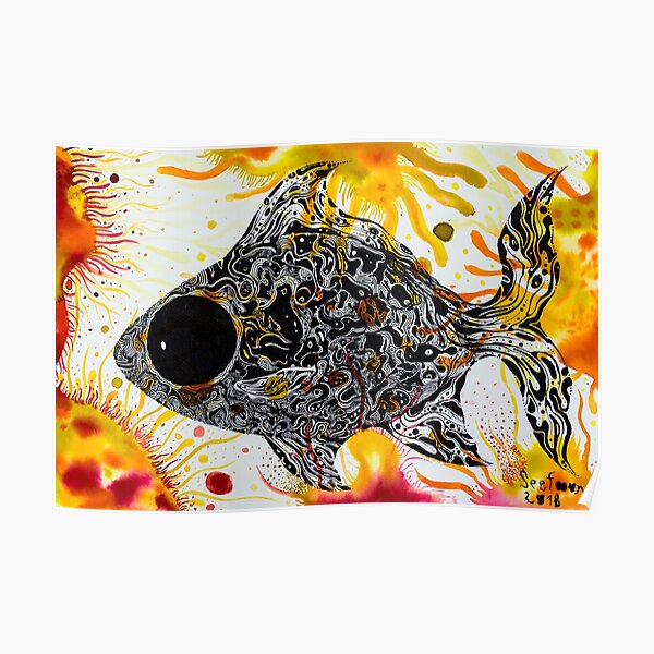 Orange fish Silver barb in aquatic weed home of Silver barb : House of hope Series Poster