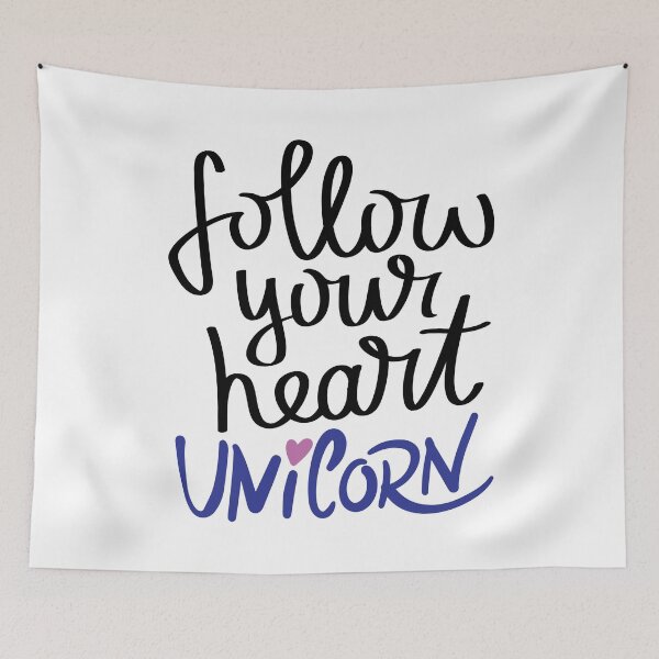 Item preview, Follow Your Heart Unicorn designed and sold by ProjectX23.