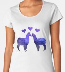 Llama Couple Women's Premium T-Shirt
