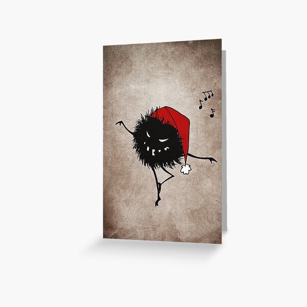 Dark Evil Christmas Bug Greeting Card
