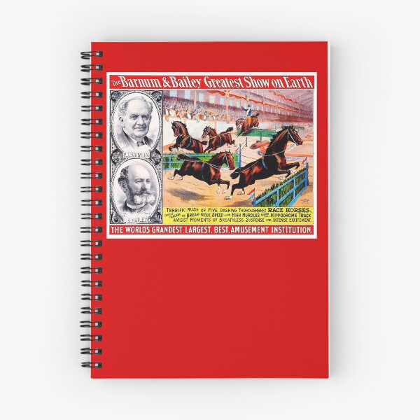 Item preview, BARNUM and BAILEY : Vintage Circus Horse Jumping Advertising Print designed and sold by posterbobs.