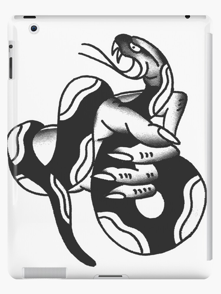 Funda y vinilo para iPad «Mano tradicional con diseño de tatuaje de  serpiente» de F-T-T | Redbubble
