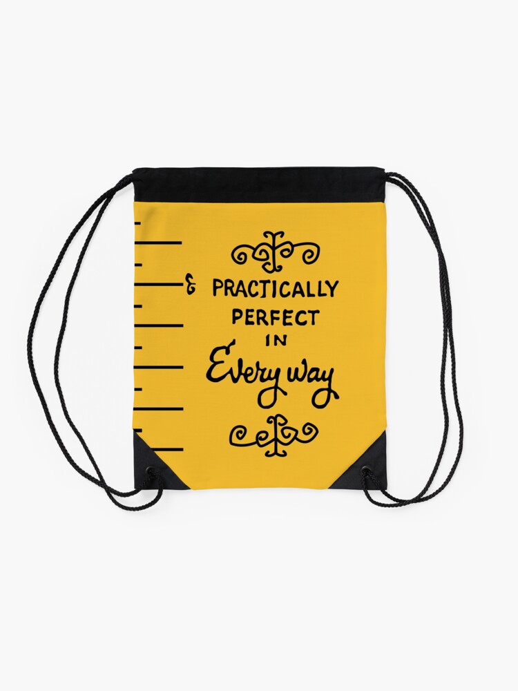 Alternate view of practically perfect Drawstring Bag