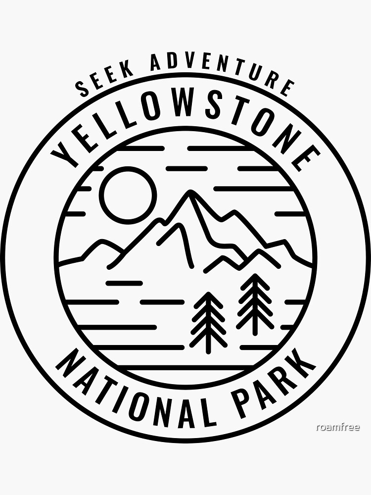 "Simple Yellowstone National Park Sticker" Sticker for Sale by roamfree