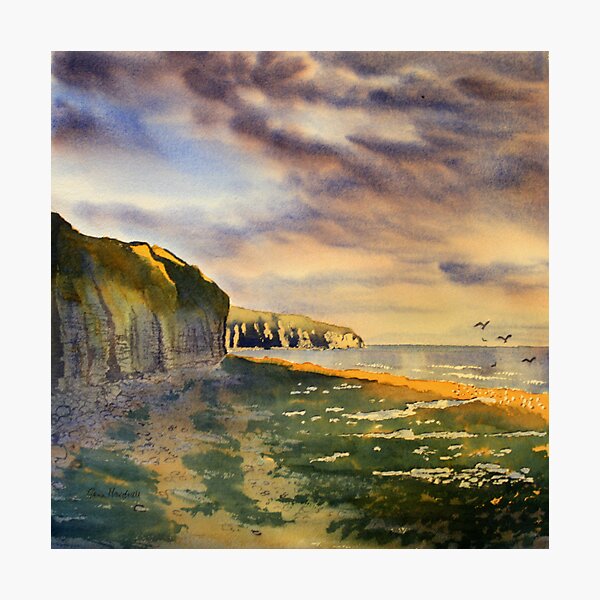 Splash of Gold- Sewerby Cliffs Photographic Print
