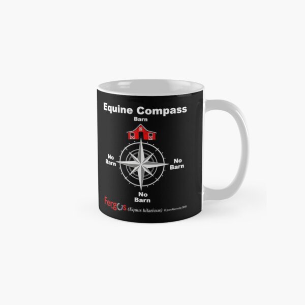 Item preview, Fergus the Horse: Equine Compass (white) designed and sold by Jean Abernethy.