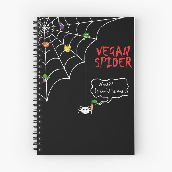 Item preview, Funny Vegan Spider with Vegetables in Web designed and sold by Dibble Dabble Designs.
