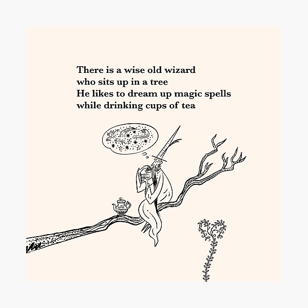 Item preview, There Is a Wise Old Wizard designed and sold by Oliver Lake.