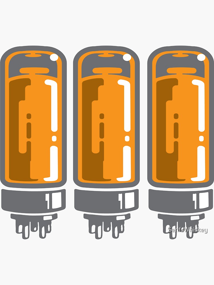 "Vacuum Tube Graphics" Sticker by SerifsWhiskey Redbubble