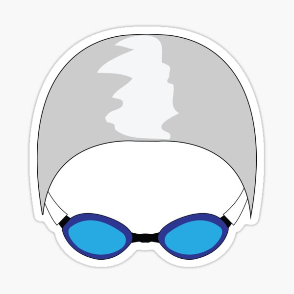 Gorro y gafas de natación Pegatina