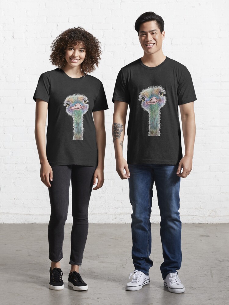 Colorful Ostrich T-Shirt - Beautiful Artistic Animal Tee Colorful Ostrich T-Shirt - Beautiful Artistic Animal Tee
