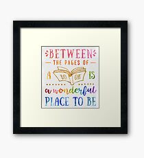 Between the Pages of a Book Framed Print