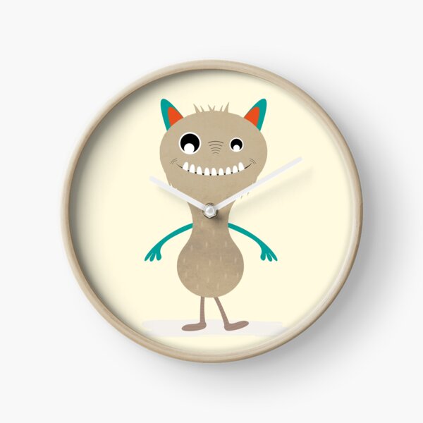 Little brown - gray monster Clock