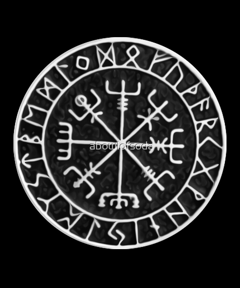 Protection Vegvisir Sigil Norse Viking Galdrabok Par Abowlofsoda