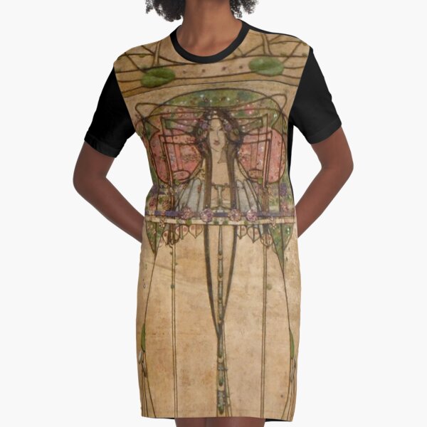 The May Queen. Cropped detail. 1900. Margaret Macdonald Mackintosh. Glasgow Style, Glasgow School. Graphic T-Shirt Dress
