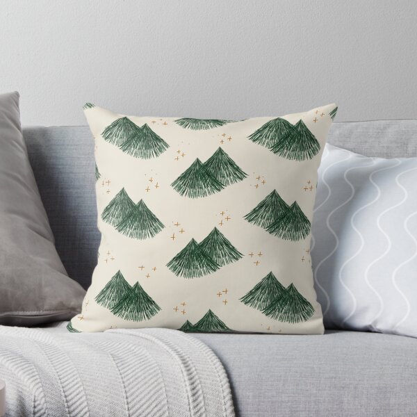 Whimsical Fir Tree Throw Pillow