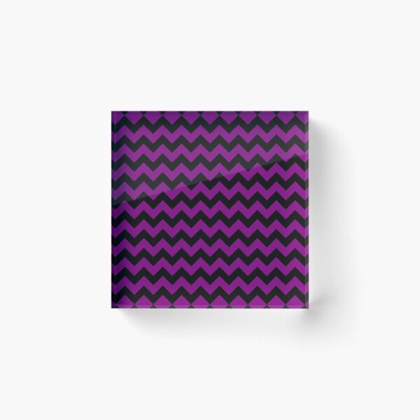 Item preview, Large Zombie Purple and Black Halloween Chevron Zig Zag Stripes  designed and sold by Creepyhollow.
