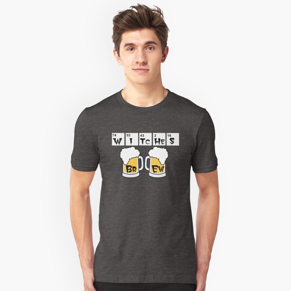 Witches Brew periodic table halloween t-shirt Slim Fit T-Shirt