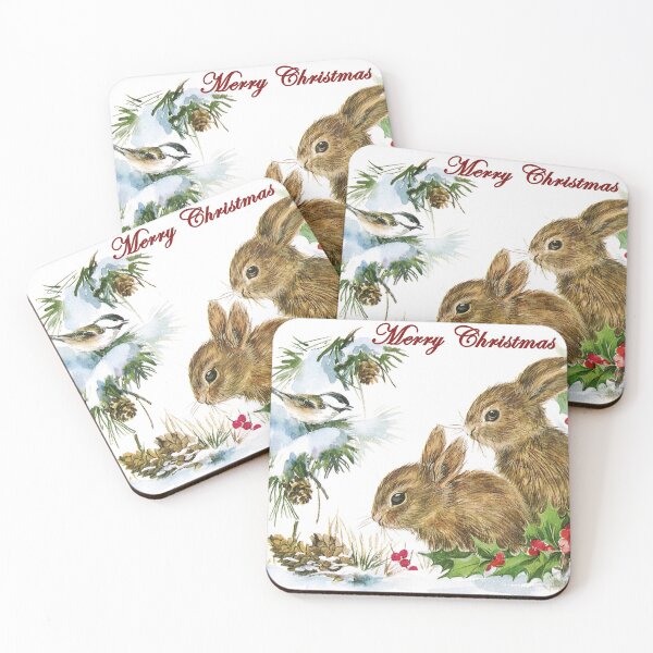 Item preview, Victorian Christmas Rabbits designed and sold by forgottenbeauty.