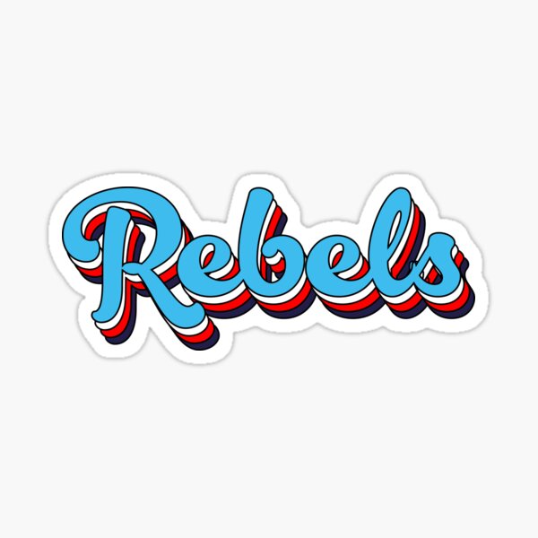 Rebels bubble letter Sticker