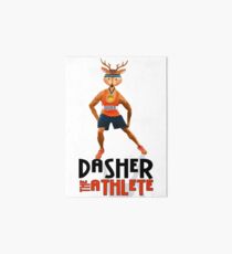 Dasher the Athlete Santa's Reindeer Art Board