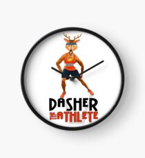 Dasher the Athlete Santa's Reindeer Clock