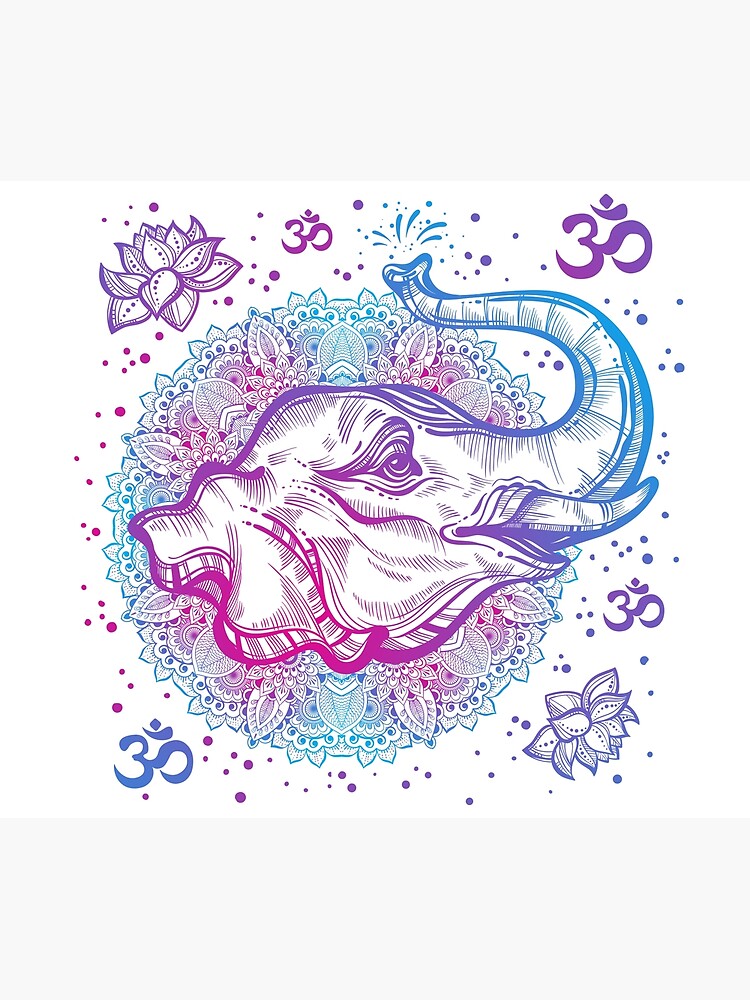 "Spiritual Elephant" Tapestry by christineiris Redbubble