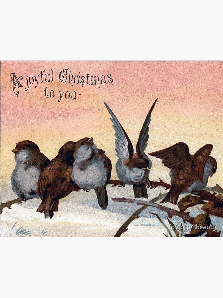 Victorian Christmas Birds Greeting Card for Sale by forgottenbeauty