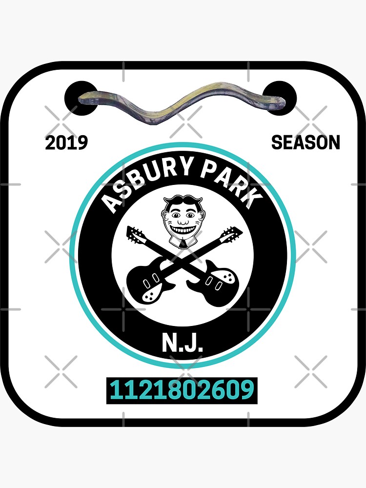 "Asbury Park New Jersey Beach Badge" Sticker by fearcity Redbubble