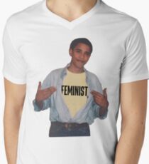 Young Obama Feminist Men's V-Neck T-Shirt