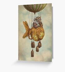 Around the World in the Goldfish Flyer Greeting Card