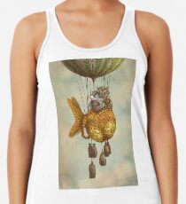 Around the World in the Goldfish Flyer Racerback Tank Top